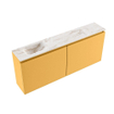 MONDIAZ TURE-DLUX 120cm toiletmeubel Ocher. EDEN wastafel Frappe positie links. Zonder kraangat. SW1102921