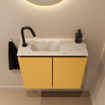 MONDIAZ TURE-DLUX 60cm toiletmeubel Ocher. EDEN wastafel Ostra positie links. Met 1 kraangat. SW1104951