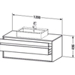 Duravit Ketho Wastafelonderkast 120x55.1x49.6cm Standaard greep met softclose spaanplaat wit Mat 0300727