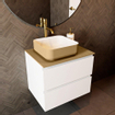 Mondiaz TOP 46 Topblad - 60x46x0.9cm - geschikt voor afdekplaat - Solid surface - Oro SW1018458