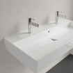 Villeroy & Boch Memento 2.0 wastafel voor handdoekhouders 100x47cm met overloop 2 kraangaten ceramic+ wit SW336045