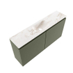 MONDIAZ TURE-DLUX 100cm toiletmeubel Army. EDEN wastafel Frappe positie midden. Zonder kraangat. SW1102674