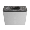 MONDIAZ TURE-DLUX 60cm toiletmeubel Plata. EDEN wastafel Lava positie midden. Zonder kraangat. SW1103982