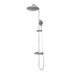 Brauer Chrome Carving Regendoucheset opbouw - hoofddouche 30cm - glijstang - handdouche rond 3 stand - carving knoppen - chroom SW1164689
