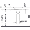 Duravit Cape Cod waskom vierkant zonder kraangat zonder overloop 43x43cm mat wit/wit SW297003