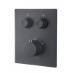 Wiesbaden Caral Klik Pro afbouwdeel inbouwthermostaat 2 weg mat zwart SW717348