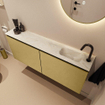 MONDIAZ TURE-DLUX 120cm toiletmeubel Oro. EDEN wastafel Ostra positie rechts. Met 1 kraangat. SW1104992