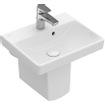 Villeroy en boch Avento meubelwastafel 45x37cm 1 kraangat met overloop ceramic+ wit SW59854