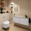 MONDIAZ TURE-DLUX 120cm toiletmeubel Cale. EDEN wastafel Ostra positie links. Met 1 kraangat. SW1104776