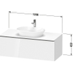 Duravit D-Neo wastafelonderkast 120x45.9x55cm 1 lade Noten (donker) Mat SW641257