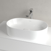 Villeroy & Boch Collaro opzetwastafel ovaal 56x36cm zonder overloop zonder kraangat ceramic+ wit SW358399