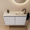 MONDIAZ TURE-DLUX Toiletmeubel - 80cm - Cale - EDEN - wastafel Ostra - positie rechts - 1 kraangat SW1104758