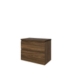 Proline Top badkamermeubelset - 80x46x63.2cm - wastafelblad - a symmetrisch - MFC Cabana oak SW350481