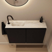 MONDIAZ TURE-DLUX 80cm toiletmeubel Urban. EDEN wastafel Ostra positie links. Met 1 kraangat. SW1104694