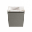 MONDIAZ TURE-DLUX 40cm toiletmeubel Smoke. EDEN wastafel Frappe positie links. Met 1 kraangat. SW1103019