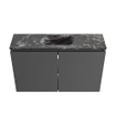 MONDIAZ TURE-DLUX 80cm toiletmeubel Dark Grey. EDEN wastafel Lava positie midden. Met 1 kraangat. SW1103743