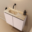 MONDIAZ TURE-DLUX 60cm toiletmeubel Rosee. EDEN wastafel Frappe positie links. Zonder kraangat. SW1102935