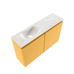 MONDIAZ TURE-DLUX 80cm toiletmeubel Ocher. EDEN wastafel Ostra positie links. Zonder kraangat. SW1104936