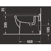 Duravit Starck 3 staand bidet met bevestiging 36x56cm wit 0314684