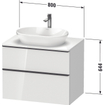 Duravit D-Neo wastafelonderkast 80x66.4x55cm 2 lades Natuur eiken Mat SW641470