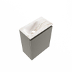 MONDIAZ TURE-DLUX 40cm toiletmeubel Smoke. EDEN wastafel Frappe positie links. Zonder kraangat. SW1103023