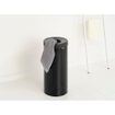 Brabantia Wasbox - 35 liter - kunststof deksel - uitneembare waszak - matt black/donker grijs SW1026509