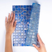 The Mosaic Factory Amsterdam mozaïektegel - 32.2x32.2cm - wand en vloertegel - Vierkant - Glas Medium Blue glans SW62147