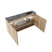 MONDIAZ TURE-DLUX 100cm toiletmeubel Washed Oak. EDEN wastafel Lava positie rechts. Met 1 kraangat. SW1104134