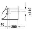 Duravit ME by Starck duoblokpot diepspoel vario zonder reservoir 37x65cm met wondergliss wit SW84188