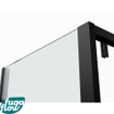 FugaFlow Efficiente Vetro douchecabine 160x80cm met schuifdeur 8mm veiligheidsglas met anti kalk zwart mat - SW1125876