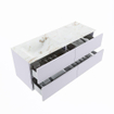 MONDIAZ VICA-DLUX Badkamermeubelset - 130cm - onderkast cale - 4 lades - inbouw wastafel cloud links - zonder kraangaten - 60cm hoge versie - frape SW1089063