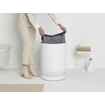 Brabantia Wasbox - 55 liter - kunststof deksel - uitneembare waszak - wit SW767539