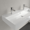 Villeroy & Boch Memento 2.0 wastafel onderzijde geslepen 100x47cm met overloop 2 kraangaten wit 4A221L01 SW354326