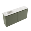 MONDIAZ TURE-DLUX 100cm toiletmeubel Army. EDEN wastafel Ostra positie links. Zonder kraangat. SW1104707