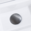 QeramiQ Fuente Fonteinset - 37.5x18.5x9cm - keramiek - kraangat rechts - fonteinkraan gunmetal - afvoerplug - verlaagd sifon - Mat wit SW1232763
