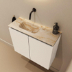 MONDIAZ TURE-DLUX 60cm toiletmeubel Talc. EDEN wastafel Frappe positie links. Zonder kraangat. SW1102589
