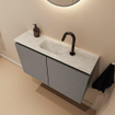MONDIAZ TURE-DLUX Toiletmeubel - 80cm - Smoke - EDEN - wastafel Opalo - positie midden - 1 kraangat SW1126209