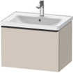 Duravit D-Neo wastafelonderkast 63.4x44x45.2cm 1 lade met softclose Taupe Mat SW640735