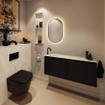 MONDIAZ TURE-DLUX 120cm toiletmeubel Urban. EDEN wastafel Ostra positie links. Met 1 kraangat. SW1104676