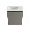 MONDIAZ TURE-DLUX 40cm toiletmeubel Smoke. EDEN wastafel Opalo positie links. Met 1 kraangat. SW1104574