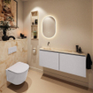 MONDIAZ TURE-DLUX 120cm toiletmeubel Cale. EDEN wastafel Frappe positie links. Zonder kraangat. SW1102719