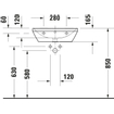 Duravit D-Neo wastafel 55x44x16.5cm 1 kraangat rechthoek Keramiek Wit SW640428