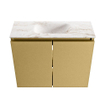 MONDIAZ TURE-DLUX 60cm toiletmeubel Oro. EDEN wastafel Frappe positie midden. Met 1 kraangat. SW1102915