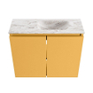MONDIAZ TURE-DLUX 60cm toiletmeubel Ocher. EDEN wastafel Glace positie rechts. Zonder kraangat. SW1103415