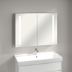 Villeroy & Boch My View spiegelkast met 2 deuren met geïntegreerde LED verlichting verticaal 100x75x17.3cm 1024981