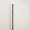 Crosswater Kai badwand 70x138cm 1 wand 6mm helder veiligheidsglas draaibaar aluminium zilver SW487327