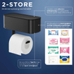 Tiger 2-Store Toiletrolhouder met opbergbakje Zwart SW916679