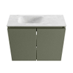 MONDIAZ TURE-DLUX 60cm toiletmeubel Army. EDEN wastafel Opalo positie links. Zonder kraangat. SW1104197