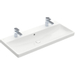 Villeroy en boch Avento meubelwastafel 100x47cm 2 kraangaten met overloop ceramic+ wit SW59851