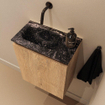 MONDIAZ TURE-DLUX 40cm toiletmeubel Washed Oak. EDEN wastafel Lava positie links. Zonder kraangat. SW1104104